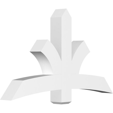 Ekena Millwork Davenport Architectural Grade PVC Gable Bracket, 60"W x 35"H x 6"D x 6"F, 14/12 Pitch GBP060X35X0606DAV00